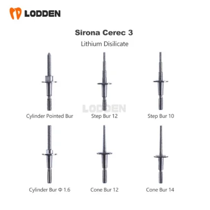 

Sirona Cerec 3 Wet Milling Burs for Lithium Disilicate Cutting Dental Ceremic Glass for Cad Cam System Step/Cone/Cylinder Bur