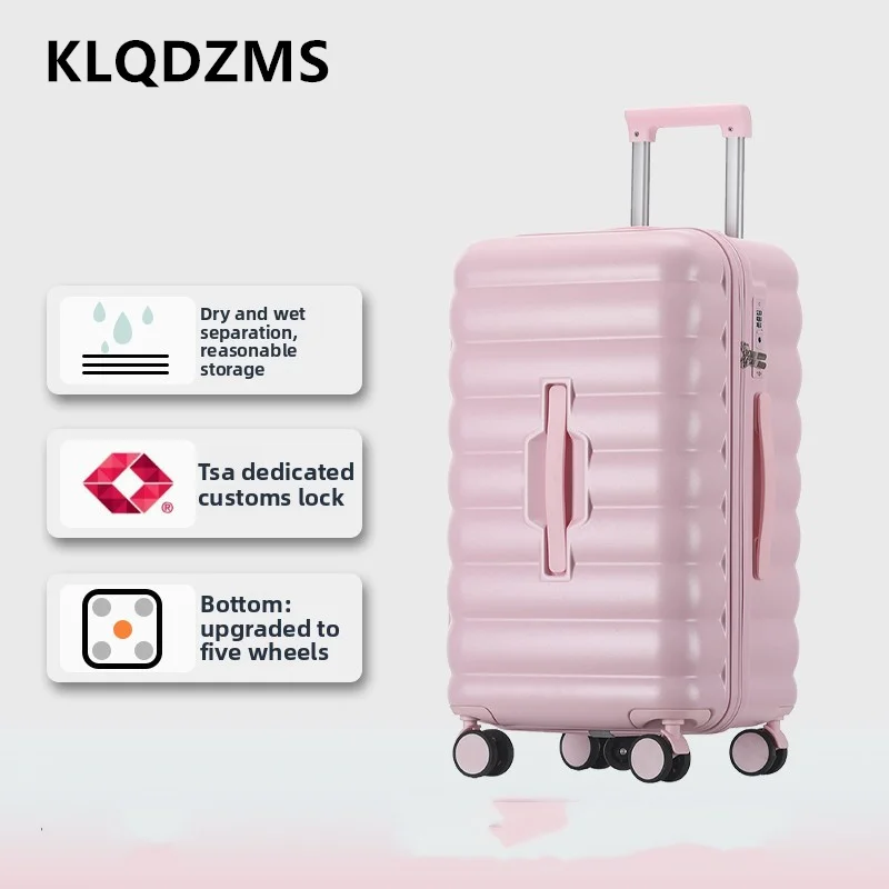 KLQDZMS Cabin Suitcase Large Capacity Trolley Case ABS+PC Boarding Case 20