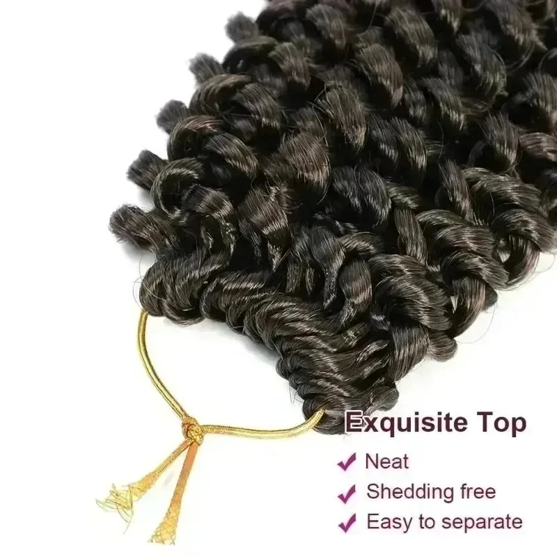 Synthetic Crochet Water Wave Passion Twist low Temperature Fiber Pre-Loop Fluffy Braiding Hair ExtensionsGZ1201