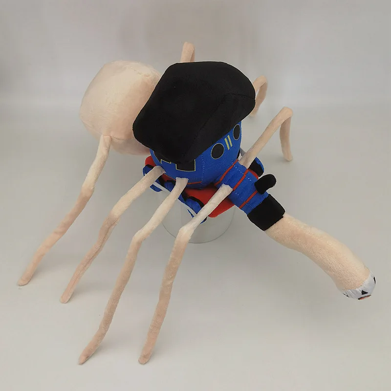 Train Spider Thomas Plush Toy 36cm Horror Meme Soft Stuffed Spider Thomas The Tank Engine with Long Legs Fans Kids Birthday Gift