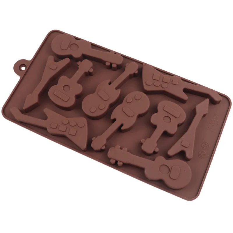 10 Even Musical Instrument Pipa Silicone Cake Mold, Baking Utensils, Pudding Dessert Mould XG1248