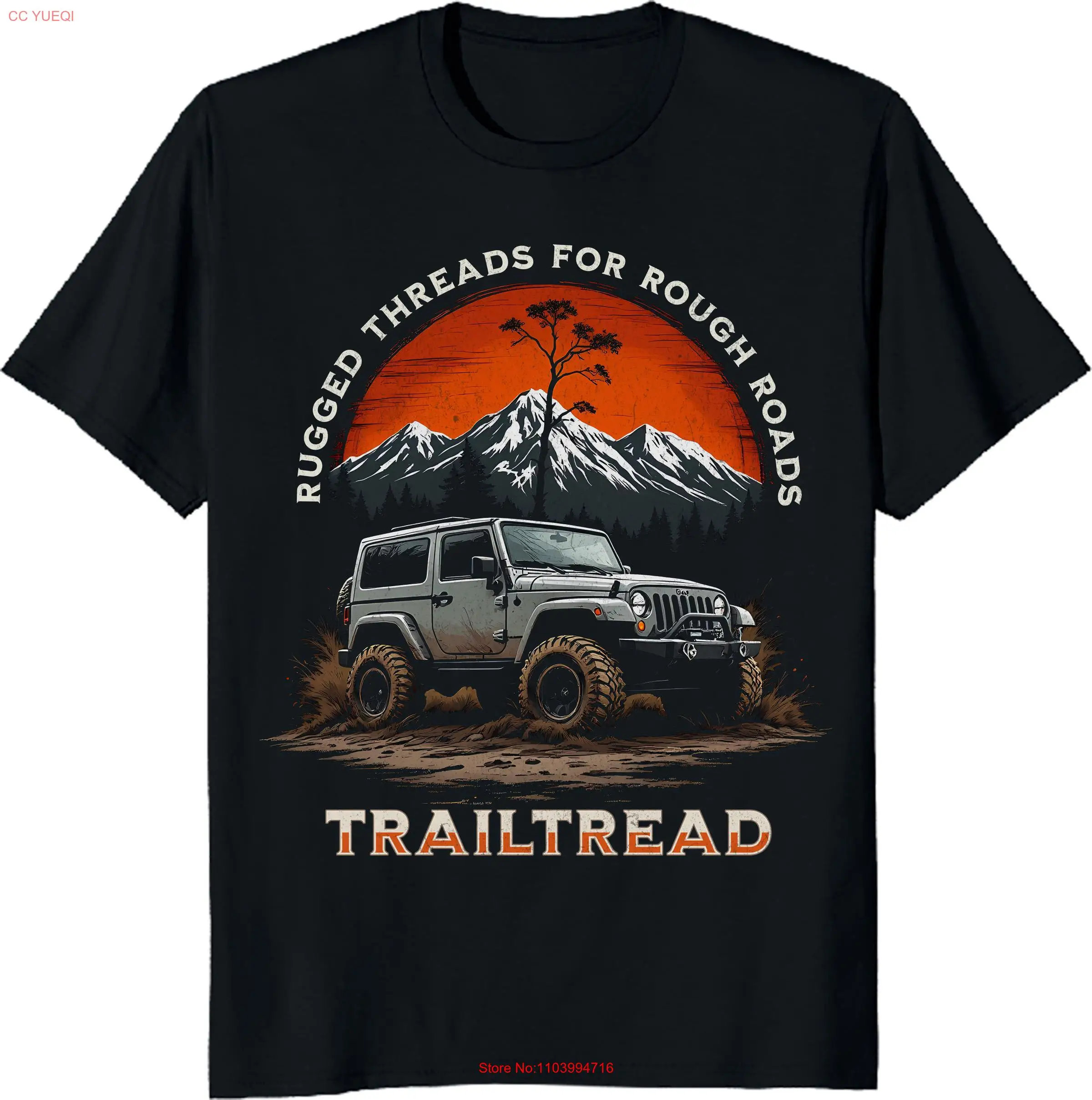 Trail Tread Apparel Heavy Cotton T Shirt Outdoor Hiking Adventure Nature Lover Mountain Clothing long or short sleeves