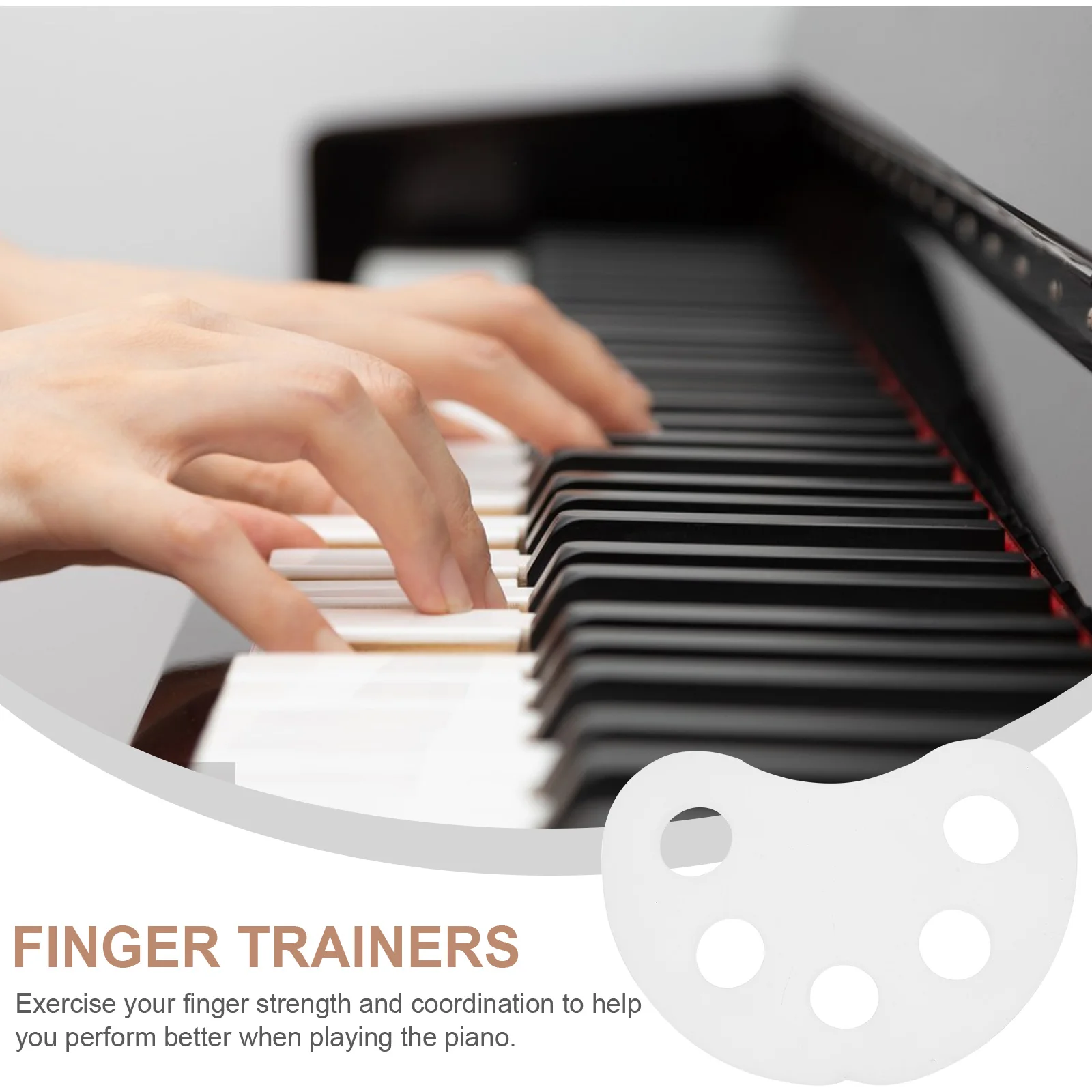 

2Pcs Piano Finger Trainers White Tools Training Device Straighten Exercisers Strengtheners Ergonomic Design Durability