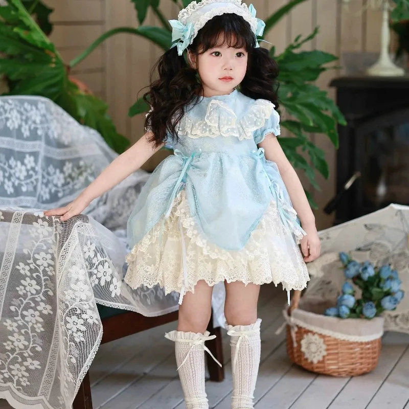 

Handmade Lolita Girls Princess Dress Birthday Dress Flower Girl Birthday Dress Sweet Boutique Quality Kids Christmas Clothes