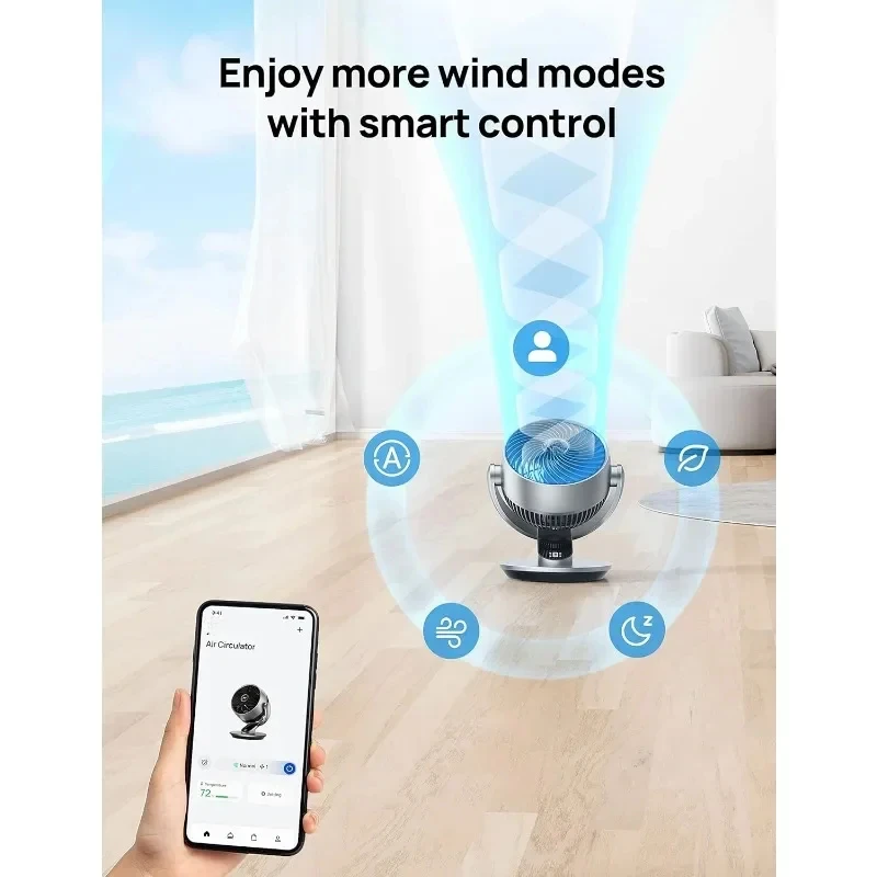 Dreo Home Smart Fan potente ventola di circolazione dell'aria per tutta la stanza con Timer di controllo vocale