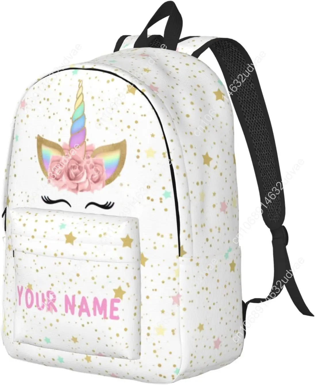 Zaino Unicorno per Ragazze Ragazzi, Personalizzato con Nome, 15 Pollici