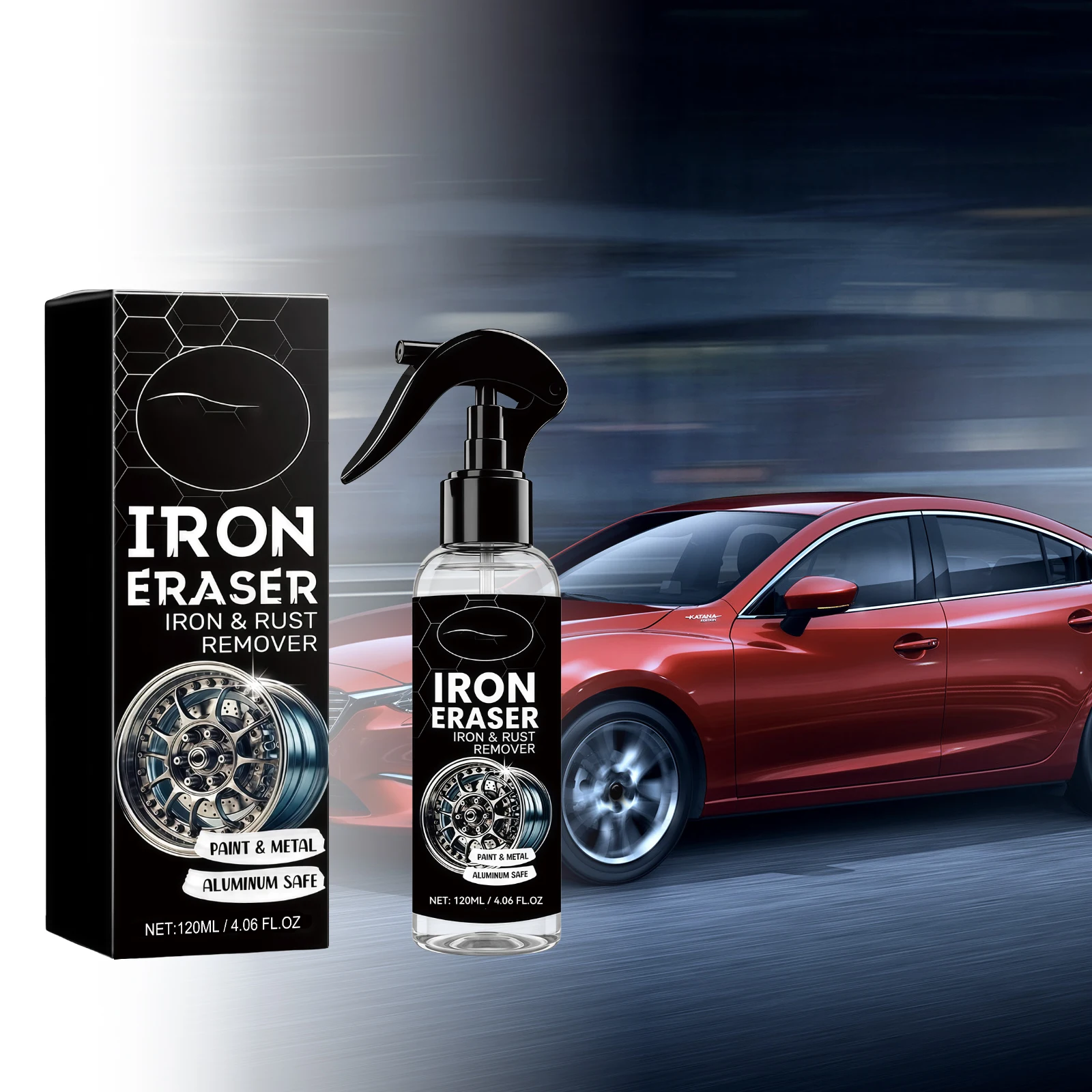 Powerful Iron Eraser Rust Remover Professional Automotive Surface Remove Iron Powder & Rust Stains Vehicle Rust Cleaning Spray