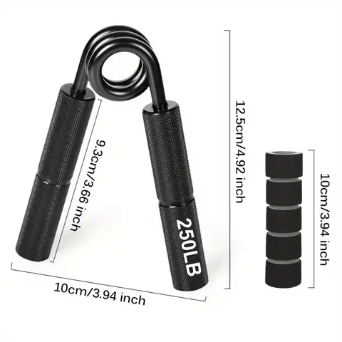 50LB-300LB Metal Hand Gripper Strengthener Finger Exerciser Grip Strength Muscle Arms Trainer Recovery Wrist Gym Equipment