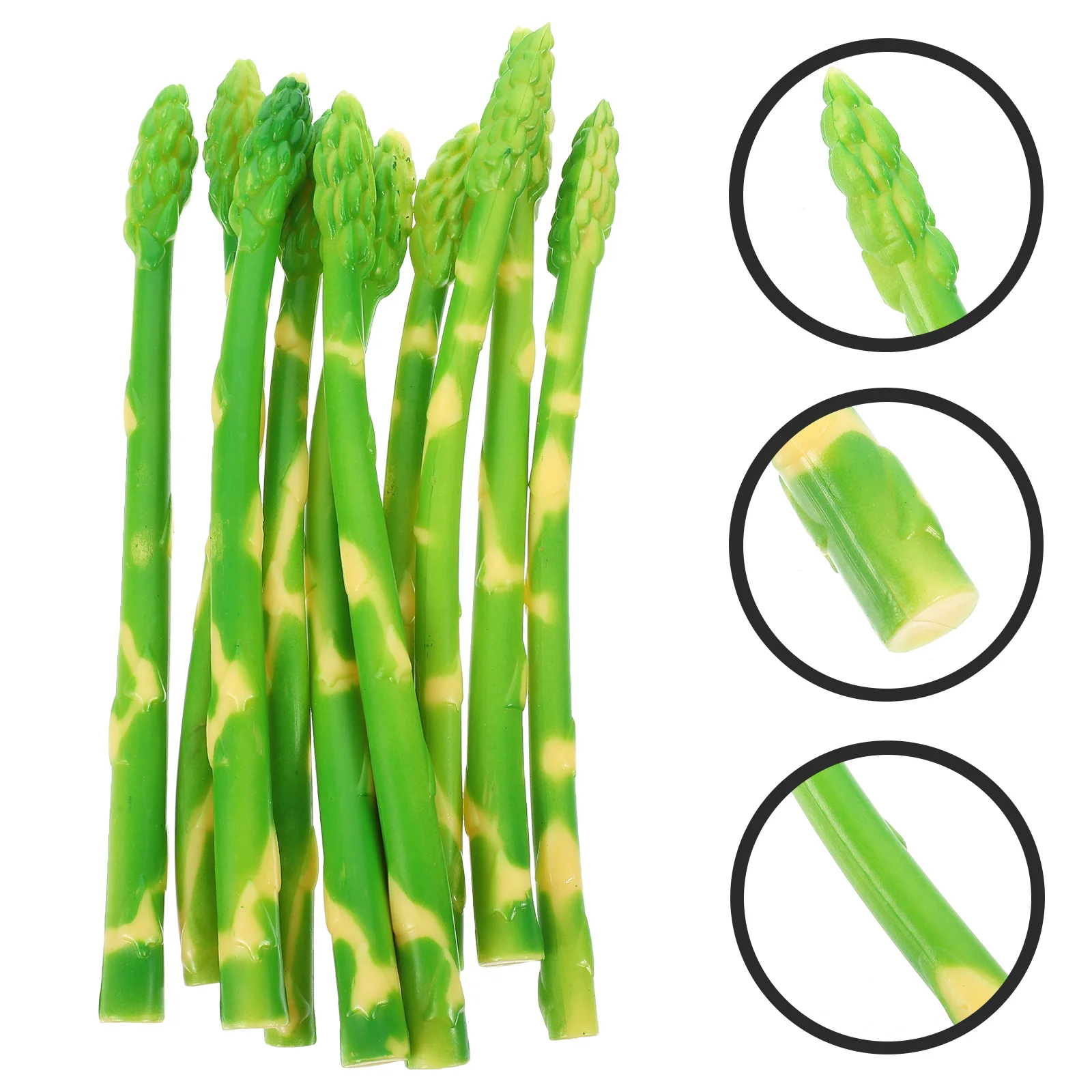 10 Pcs Kitchenware Chainsaw Simulated Asparagus Ornaments Baby Fake Models Pvc Photography Props