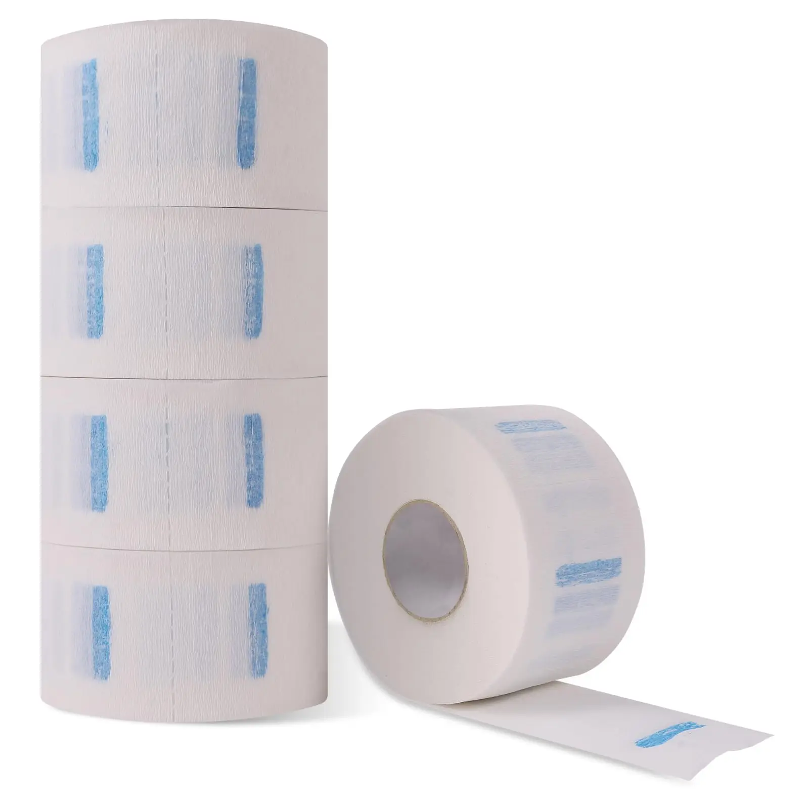 1/5 Rolls Disposable Paper Barber Neck Strips 100/500 Strips Black Professional Stretchy Paper Neck Band for Haircut Styling