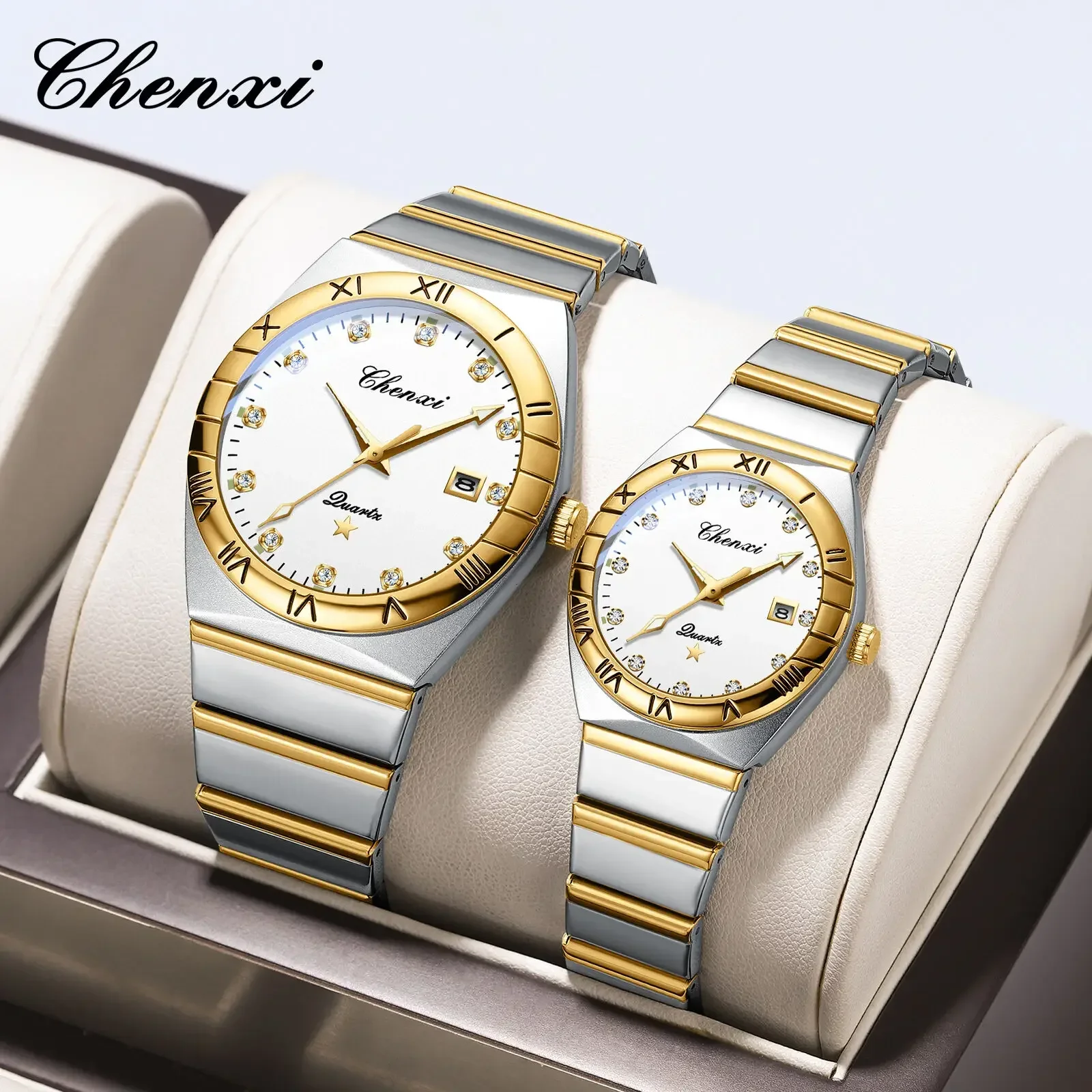 Chenxi 640 Paaruhren Neue Quarz-Pajjas-Uhr für Männer und Frauen, Geschenkuhr, Armbanduhr, Leben, wasserdicht, часы soi наруamai