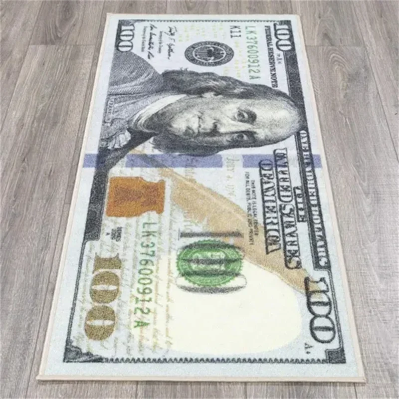 100 Dollar Bill Money Kitchen Floor Mat Home Decor Hallway Balcony Laundry Runners Rugs Bathroom Non-slip DoorMat