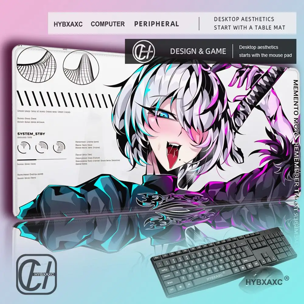 HYBXAXC Hot Game Girl NieR Automata YoRHa No.2 Type B 2B Mouse pad Table Mat Gaming XXL MousePad Keyboard Carpet Desktop Mat