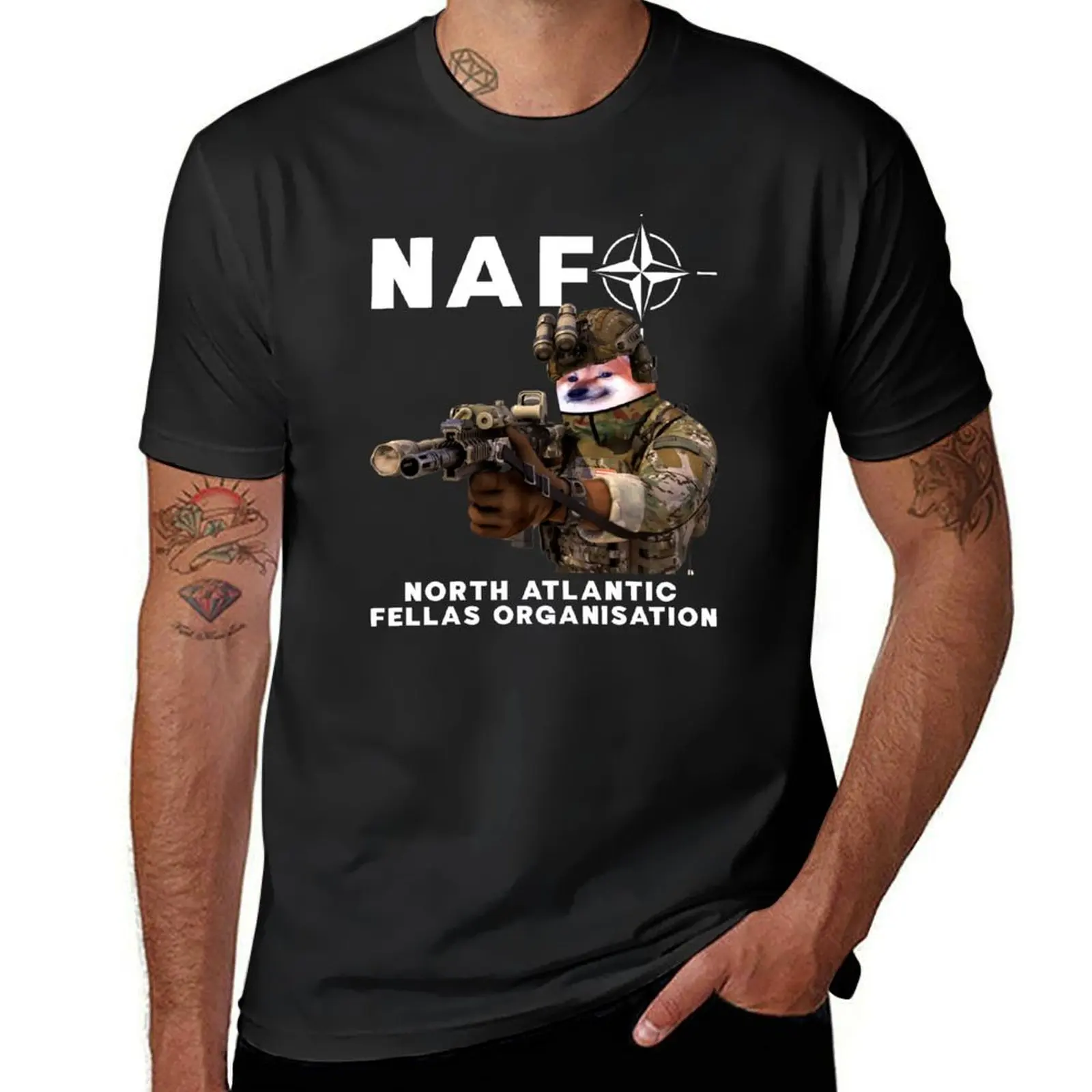 NAFO North Atlantic Fellas Organization T-Shirt graphics tees heavyweights animal prinfor boys men clothes