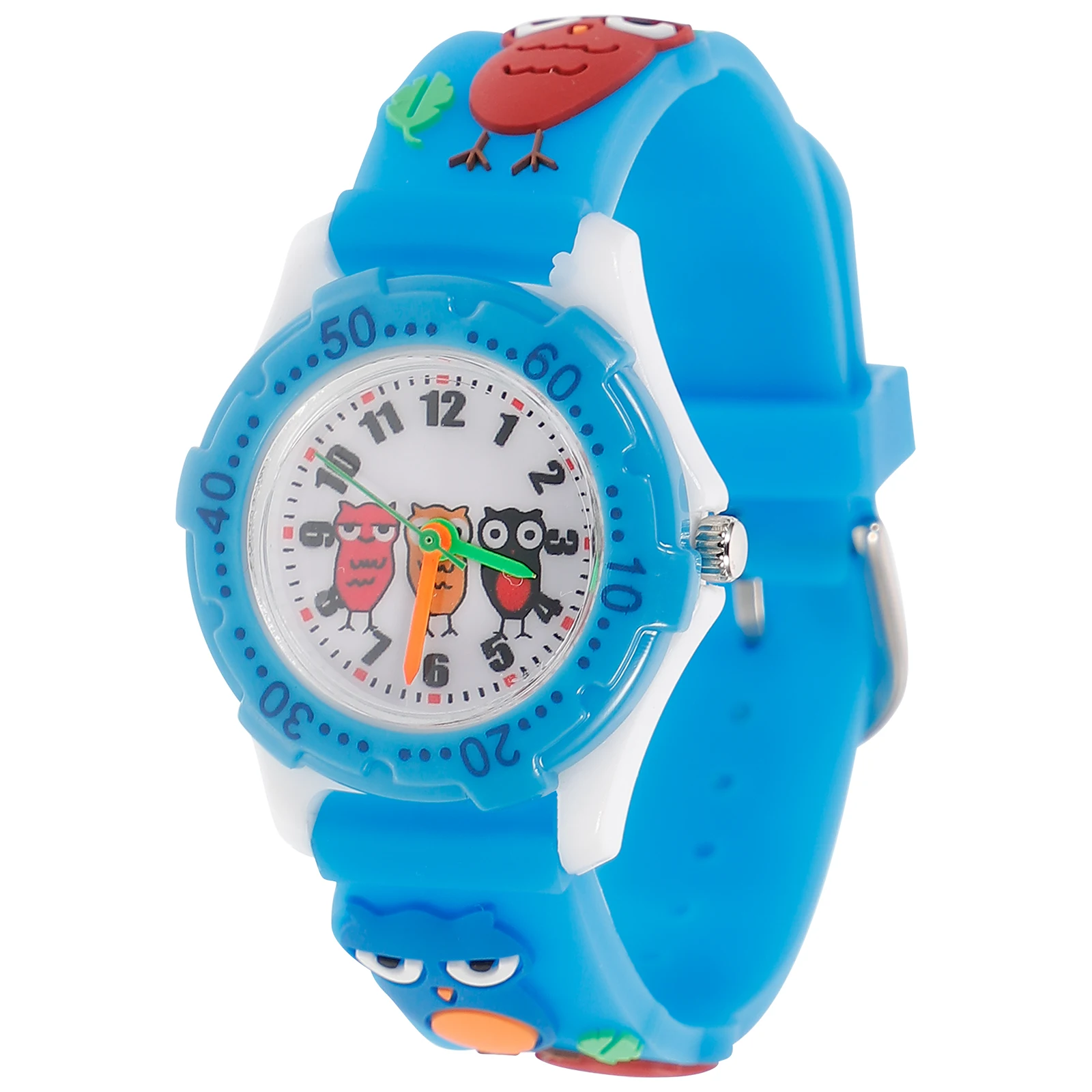 

Cute Owl Strap 3D Cartoon Kids Watch Rubber Band Precise Quartz Timepiece for Children Birthday Christmas Graduation Gift