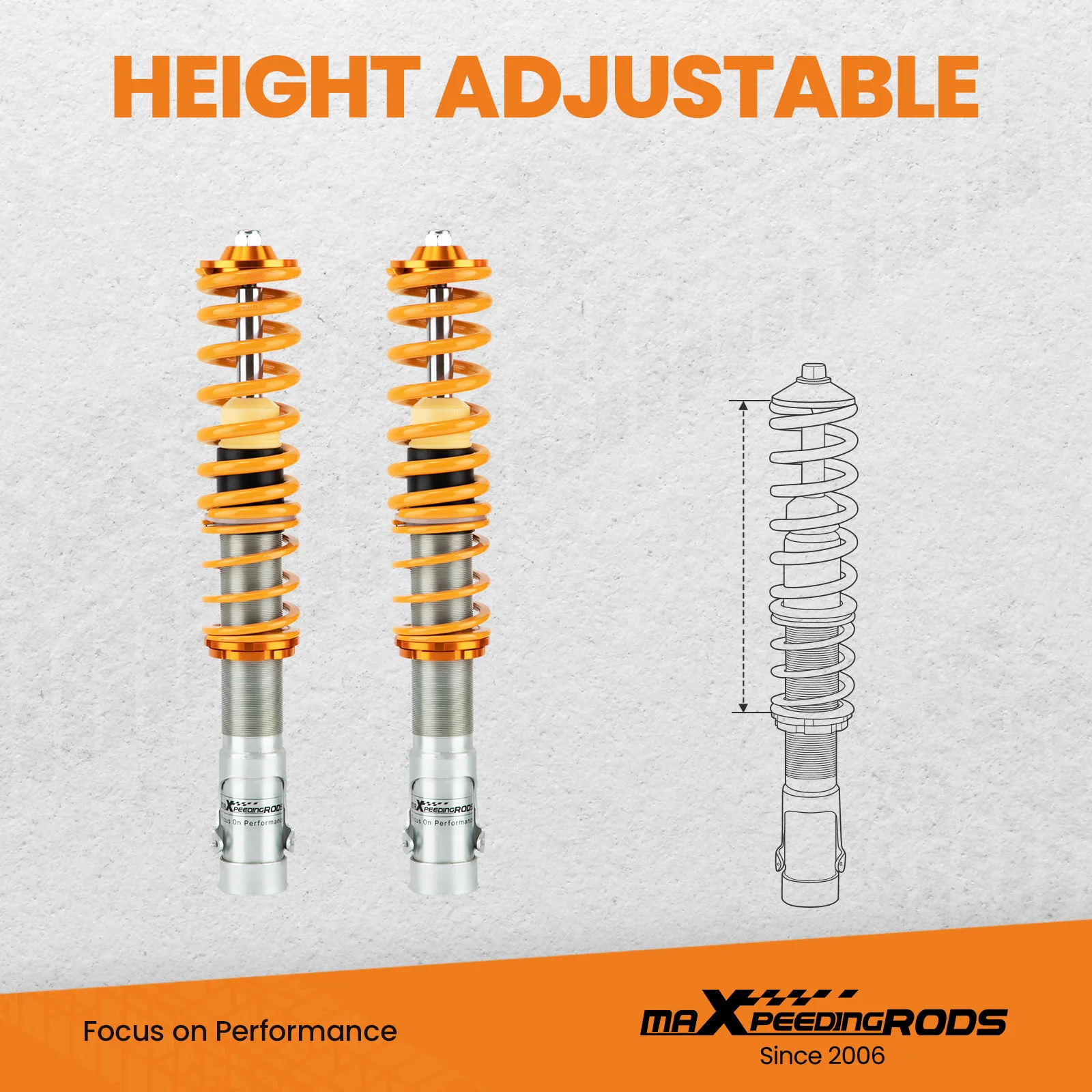 Full Set Coilovers for VW LUPO 6X + SEAT AROSA 6H Adjustable Coil Over Suspension 98–05