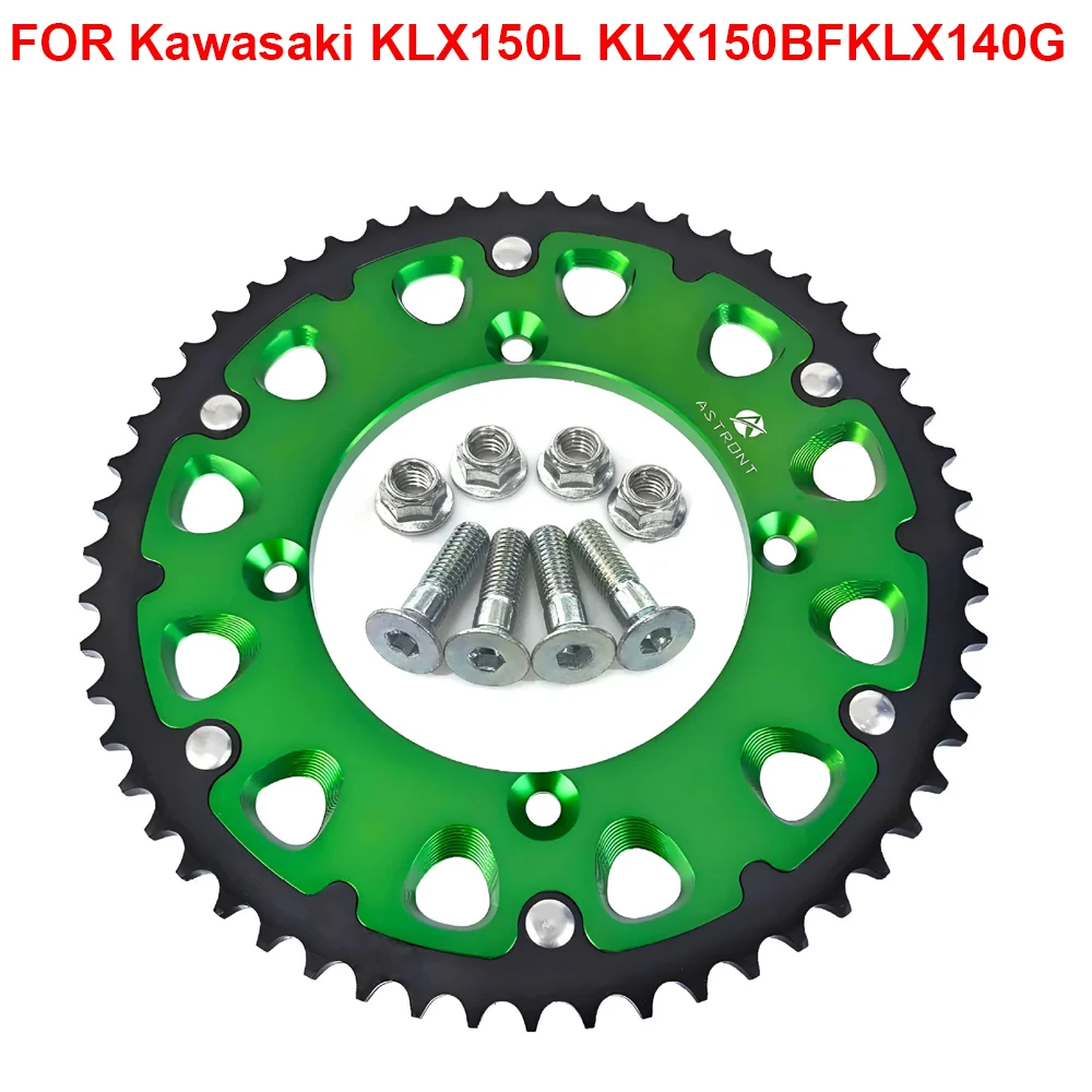 

Motorcycle Rear Sprocket Chain Wheel FOR Kawasaki KLX150L KLX150BF KLX140G KLX140RF D-tracker 125 150 KLX125 KX65 RM65