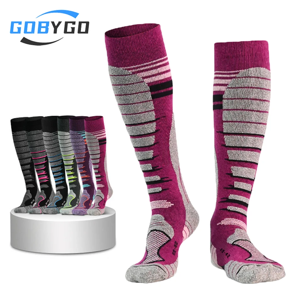 

GOBYGO 1 пара зимних видов спорта, удобные утолщенные теплые чулки для сноуборда, катание на лыжах, альпинизм