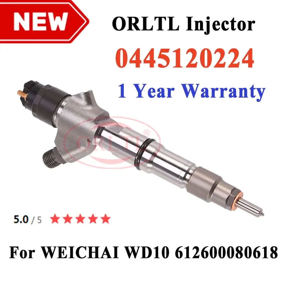 ORLTL NUEVO 0445120224 Inyector de Combustible Diésel 0 445 120 224 Boquilla Common Rail 0445 120 224 Para Weichai WD10 612600080618