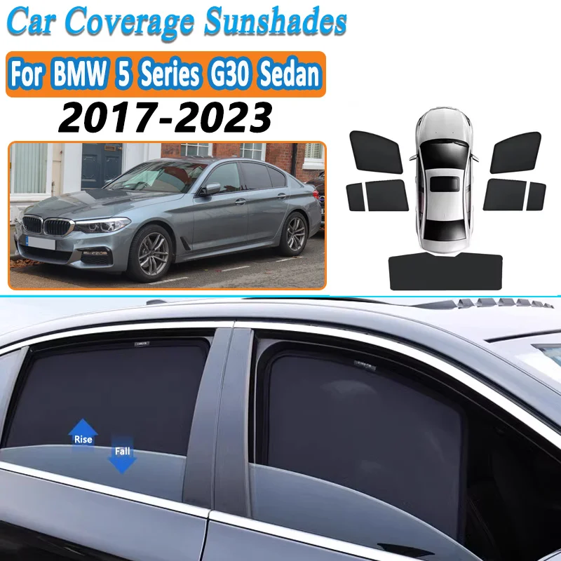 

Сетчатый козырек для BMW 5 серии G30 Седан 2018 2017-2023, солнцезащитная шторка для боковых окон, защита от УФ-излучения, автоаксессуары