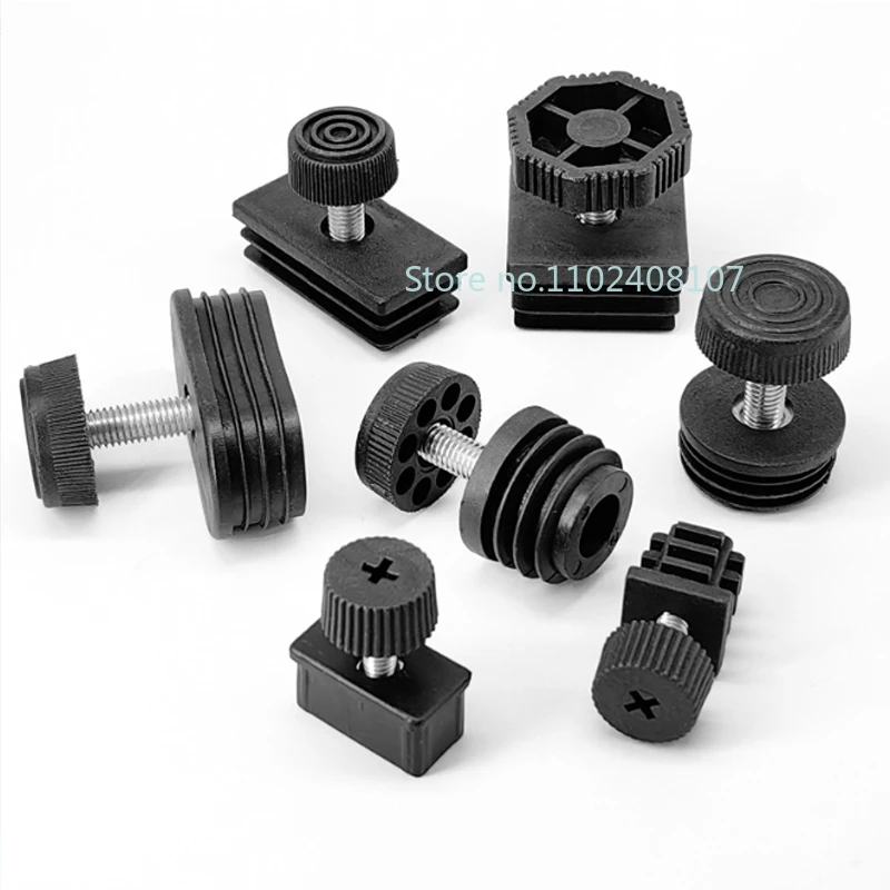 Round/Square PP Plastic Adjustable Foot Mat Height Screw Foot Levelling Pad Nut