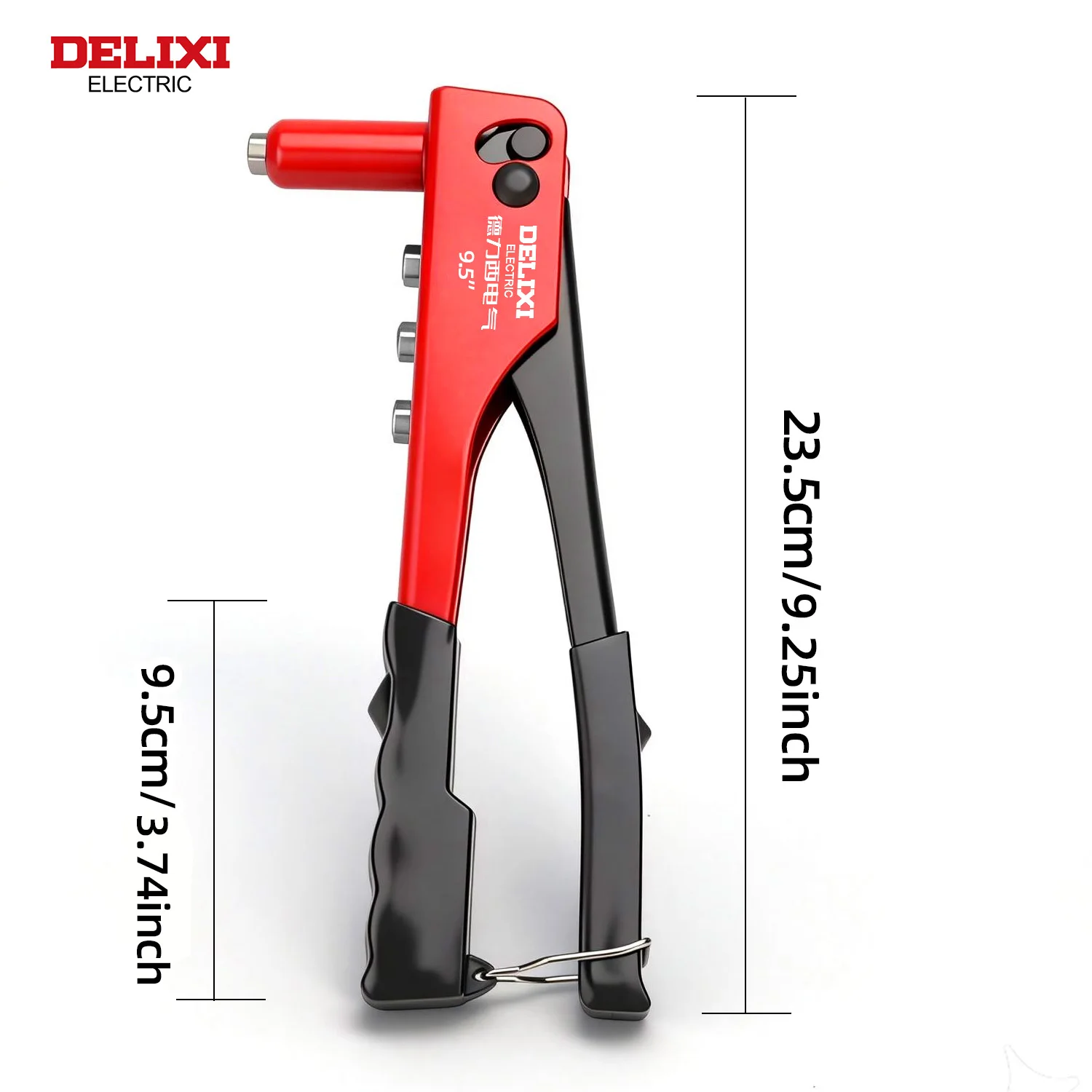 Heavy-Duty Hand Riveter,High-Lever Labor-Saving Design,Manual Tool for Fastening&Riveting Metal Sheets and Pipes,DELIXI ELECTRIC