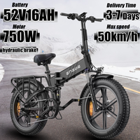 Electric Bicycle ENGWE ENGINE PRO 2.0 750W Powerful Motor 52V16AH Battery Electric Bike 20*4.0-inch Fat Tire All Terrain E-Bike