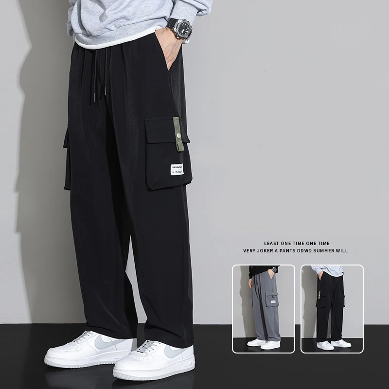 Nuevos pantalones cargo de algodón para hombre, color caqui, informales, tácticos, joggers, multibolsillos, a la moda, negros, grises, pantalones de trabajo.