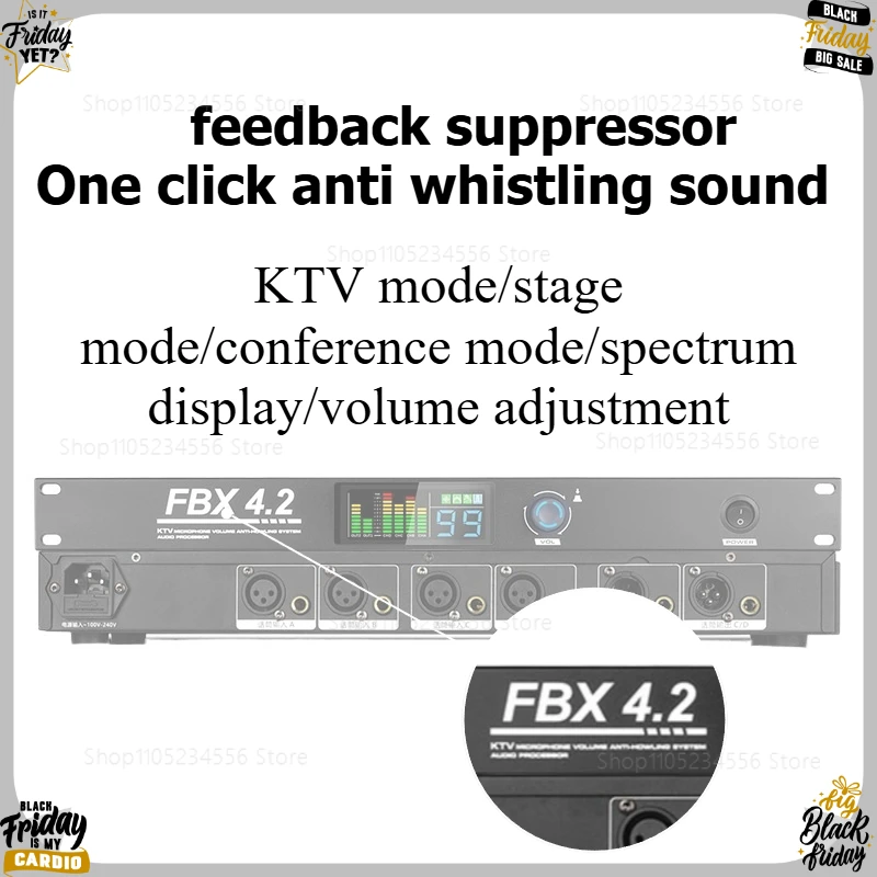 

FBX122 FBX144 Умный автоматический подавитель обратной связи с одной кнопкой, профессиональный частотный преобразователь для микрофона, для дома, караоке, сцены, конференций