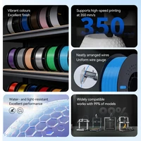 KINGROON 22LBS PETG or PLA Filament 3D Printer Filament 10 Rolls 1KG 1.75MM Eco-Friendly Good Toughness Mix Color Free Shipping 2