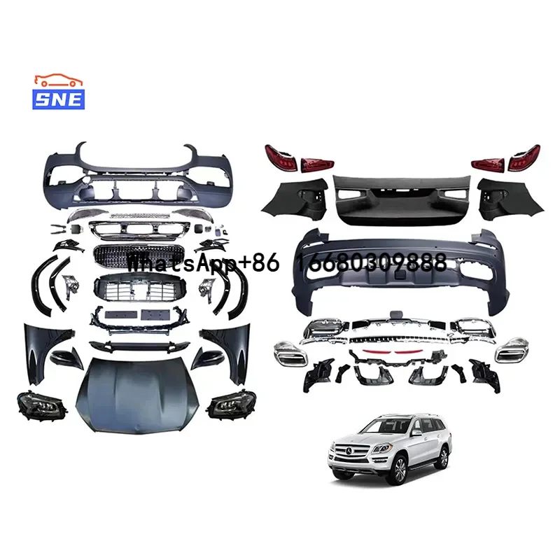 

High Quality PP Tuning Auto Parts Hood BodyKit Front Bumper Lip Car Bumper Body Kit for Mercedes Benz GL X164 Class to GLS X167