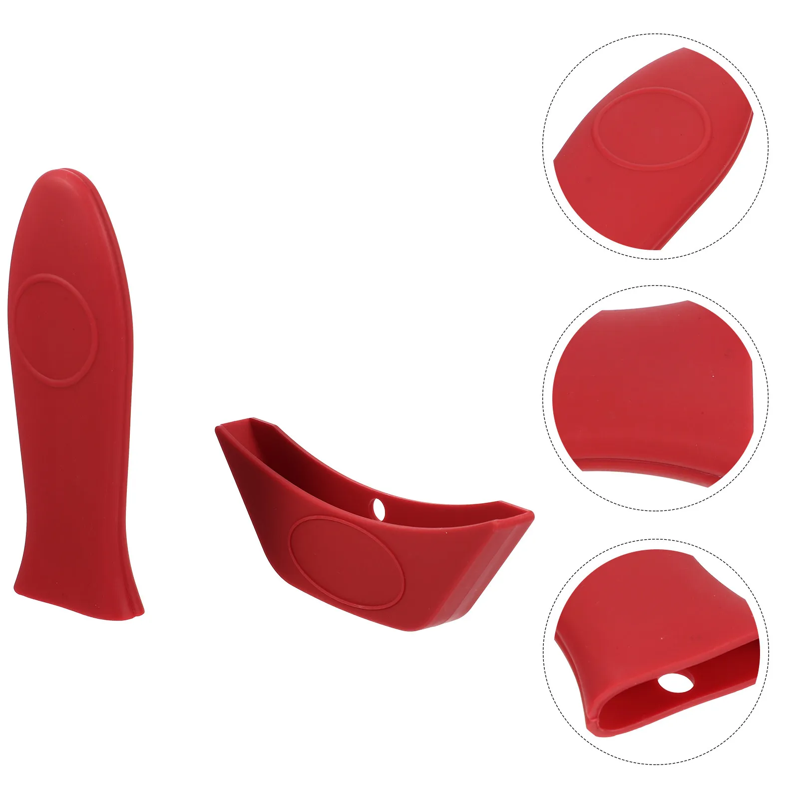 2Pcs Silicone Hot Handle Covers Heat Insulation Non-Slip Pot Holder Sleeves Pan Handle Grips Kitchen Cooking Accessories