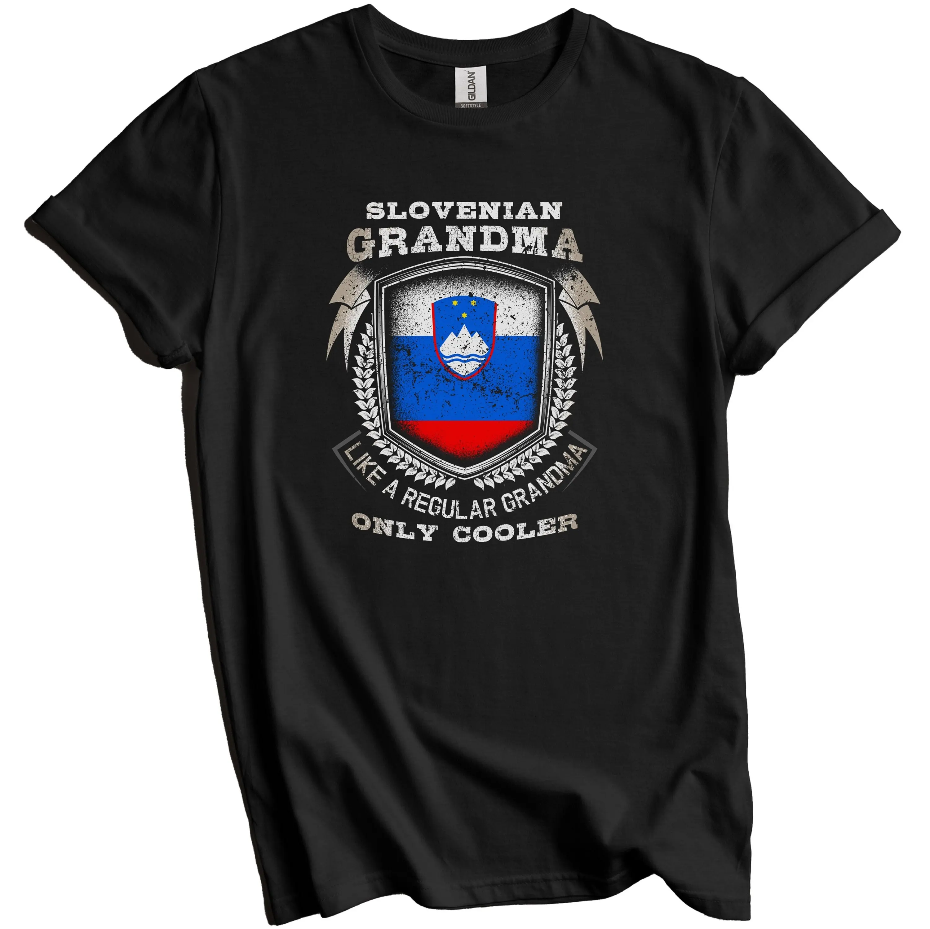 Slovenian Grandma T Shirt Funny Slovenia for Flag Like A Regular Only Cooler