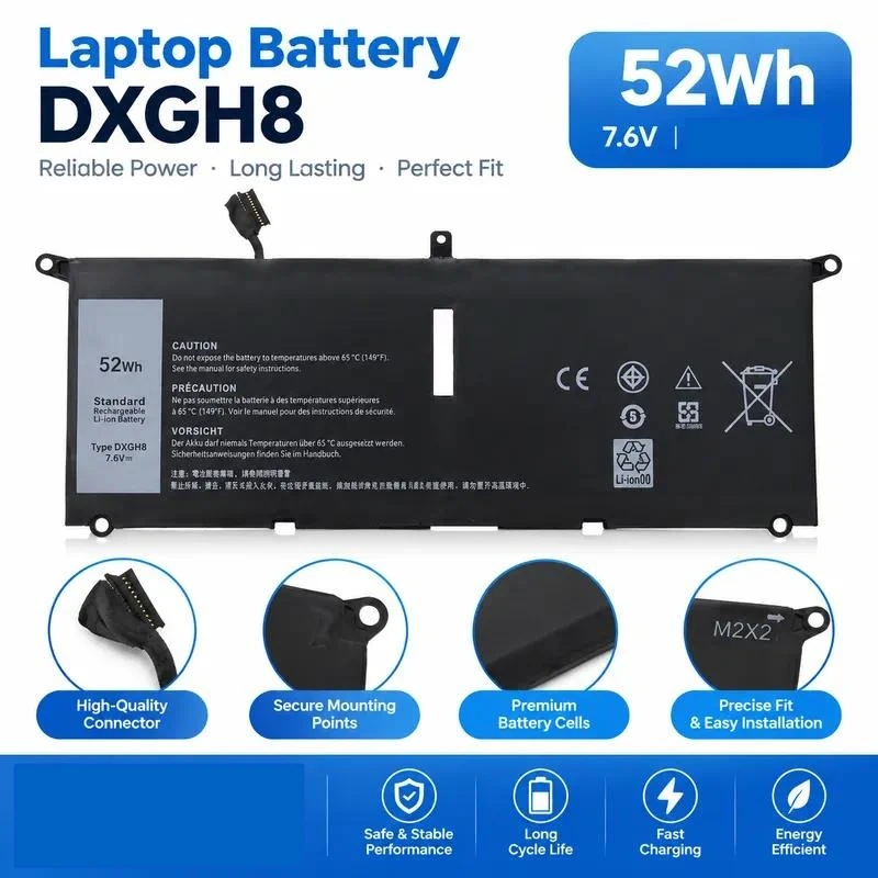 Replacement Laptop Battery for Inspiron 5390 5391 7390 7391 7400 7490 DXGH8 High Capacity Rechargeable Battery