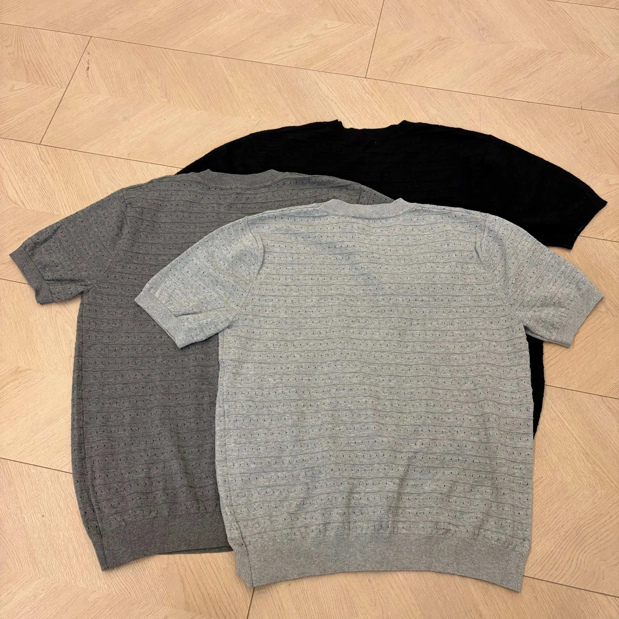 Yao Fashion Casual Tops Tee Hip Hop Breathable Ice Feeling T-shirt Streetwear Old Money Row Knit Short Sleeve T Shirt for Men — купить у AliExpress WW