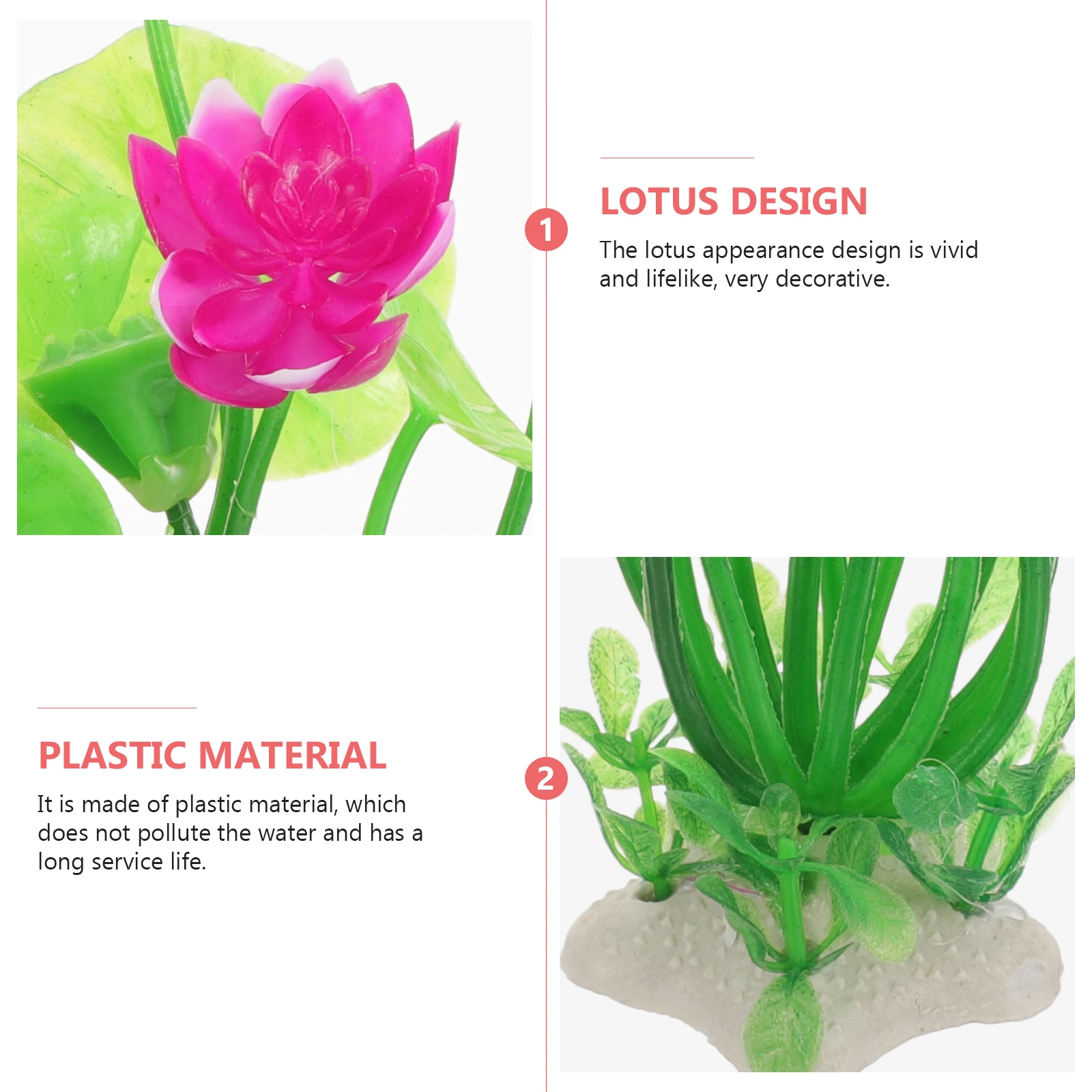 

Aquatic Lotus Water and Grass Ornaments Fish Tank Aquarium Flower Decor Decoration