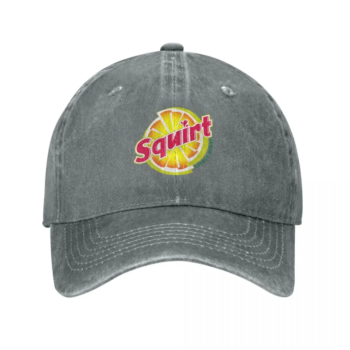 Colorful Obsolete Squirt Soda Logo Introduced in 2002 Baseball Cap Military Tactical Cap Icon Gentleman Hat Women's Hats Men's