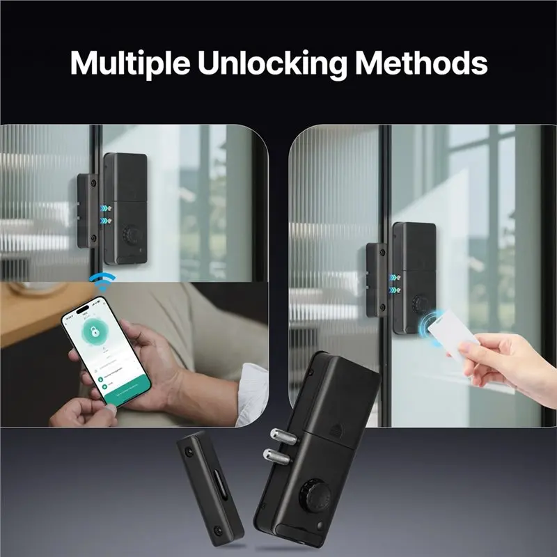 A25P Electronic For Wooden Glass Door Compatible Tuya Bluetooth Smart Door Lock Concealed Type IC Access Card Remote Unlock Cont