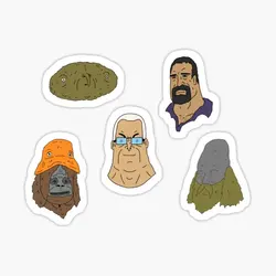 The Big Lez Show Gang  5PCS Stickers for Cartoon Bumper Stickers Home Window Kid Water Bottles Cute Decorations Living Room