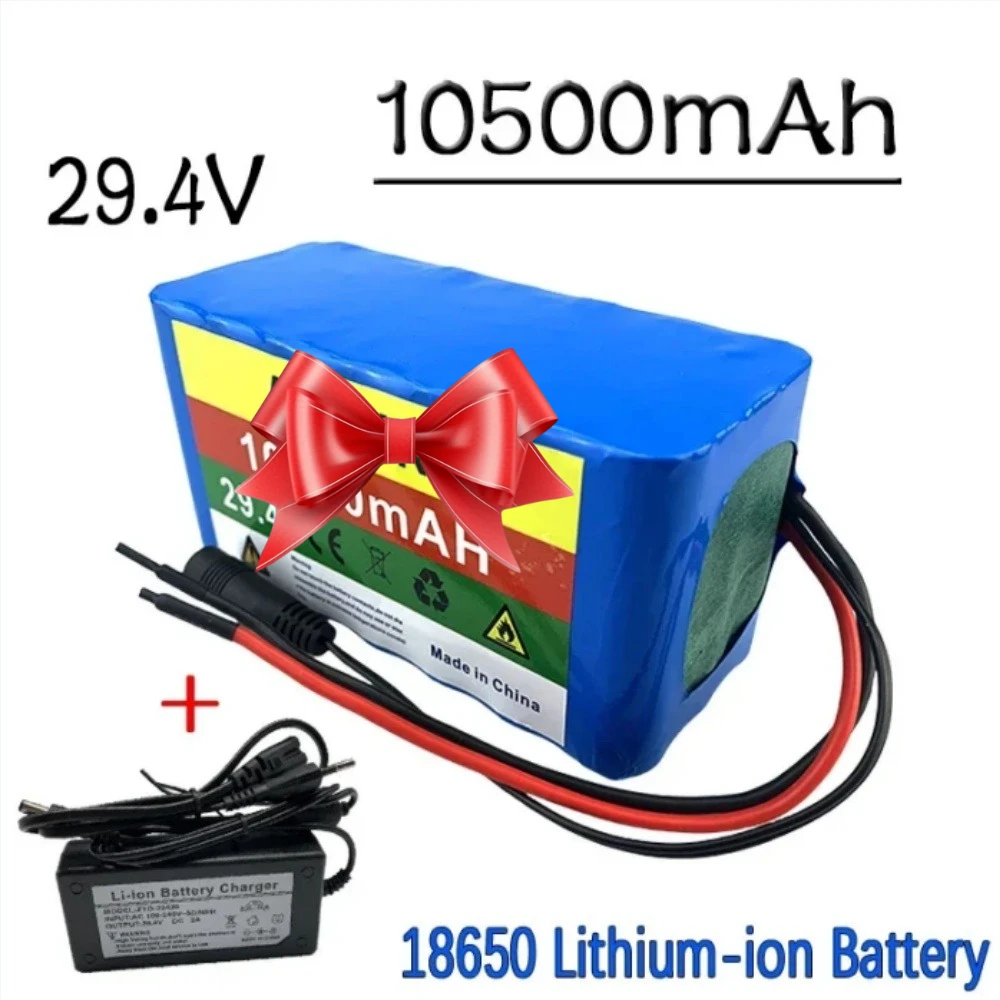 

Литий-ионный аккумулятор 29.4В 7S3P из элементов 18650 для электровелосипедов, самокатов, игрушек, дрелей, с зарядным устройством 2А