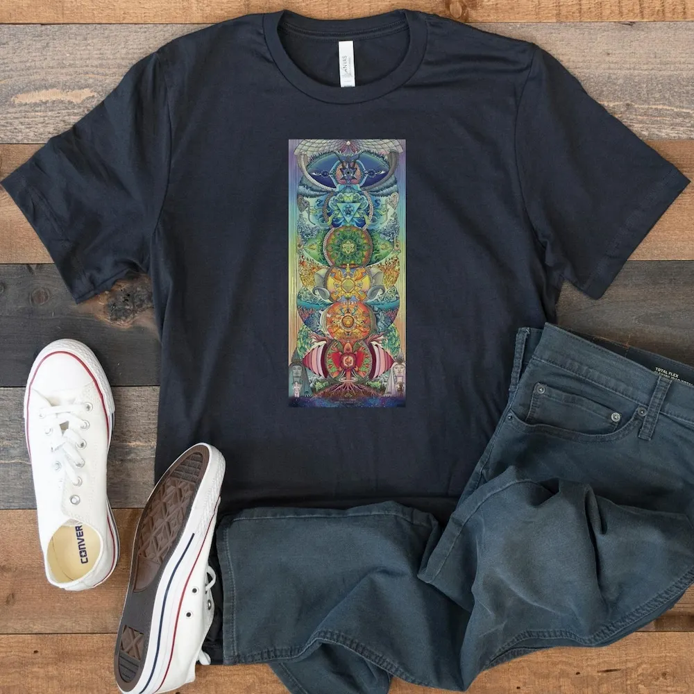 Psychedelic Geometric T Shirt Occult Eastern Philosophy