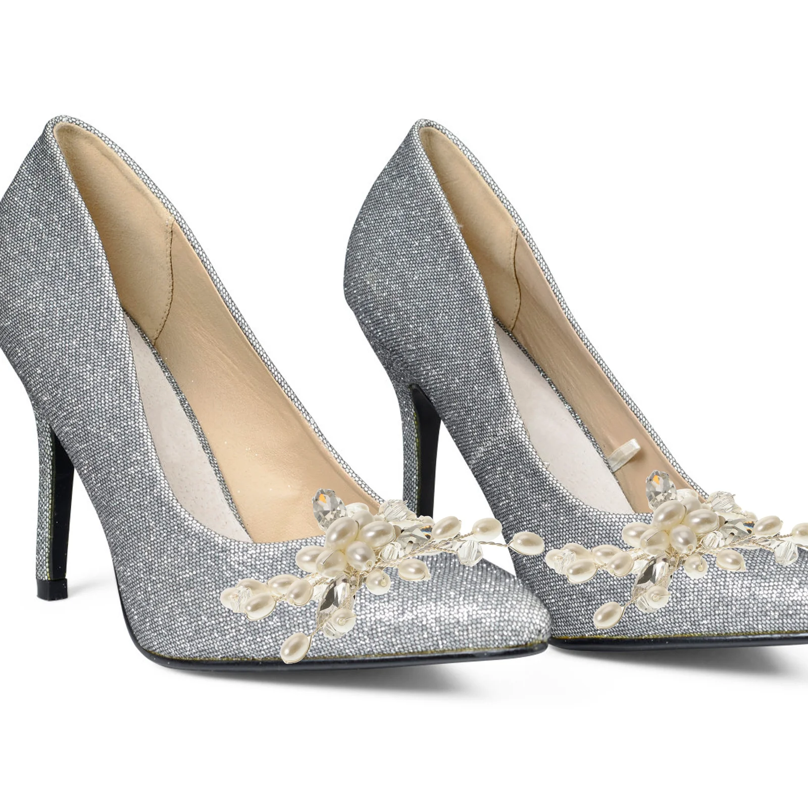 

1 Pair Pearl Shoe Buckle Crystal Diy Clip For Wedding Bridal Shoes Decor Rhinestone Accessories Handmade Trims Storage Tool