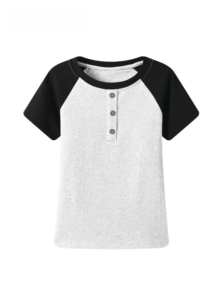 

plus Size Short Sleeve T-Shirt Women Summer New Style Casual Fashion Shoulder Length Cotton round Neck Mid-Length Casual Top