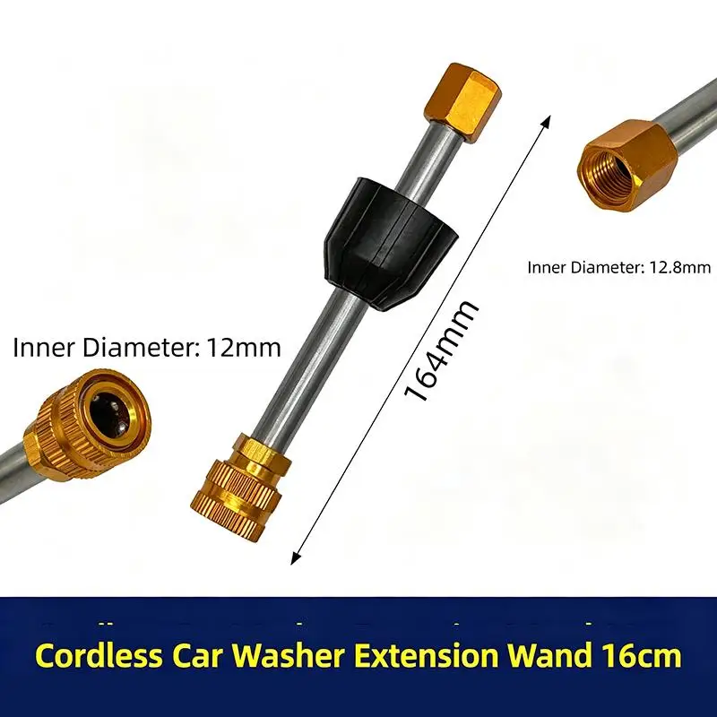 1 Set Car Washing Nozzle Connector Adapter Pressure Spray Lance Car Washer Extension Effortless Installation