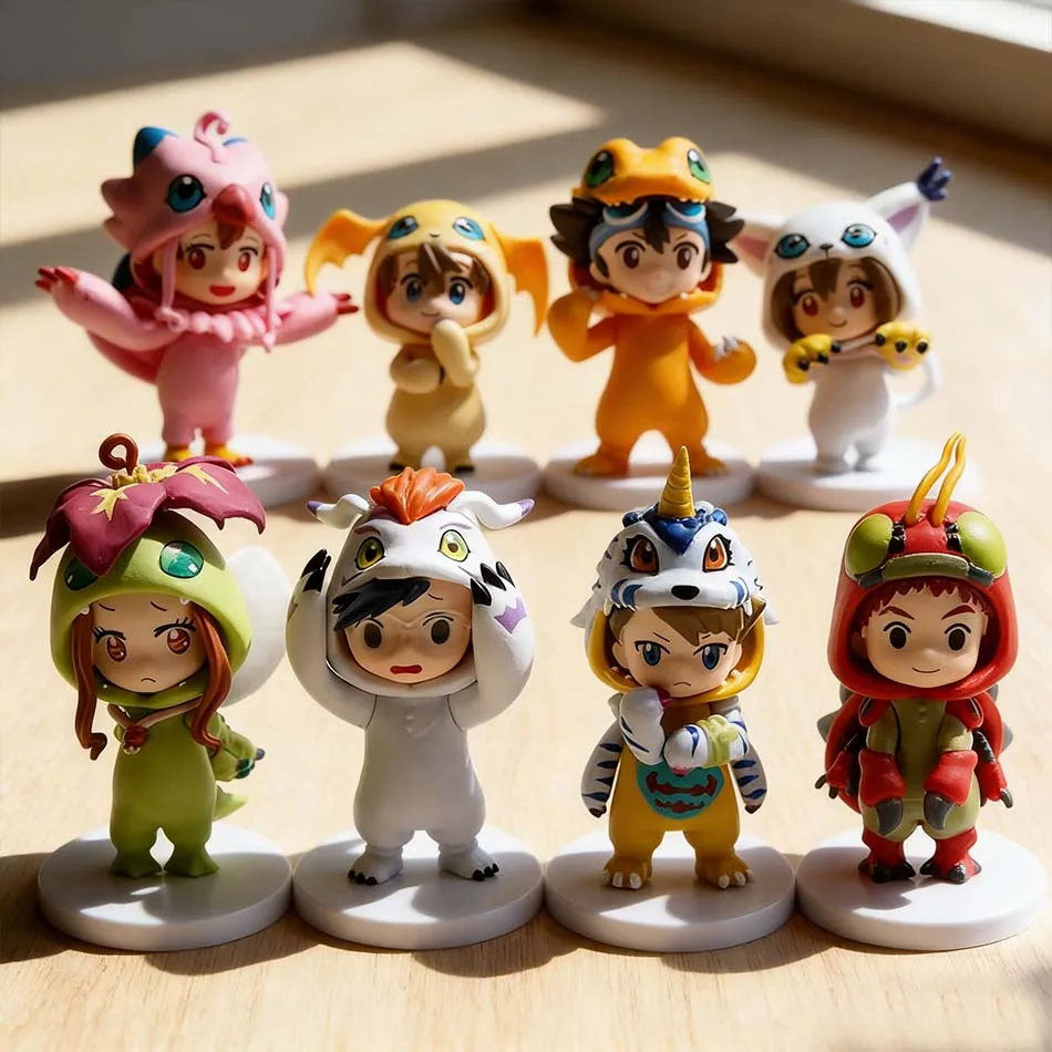 

New set Digital Monster Digimon Characters Taichi Matt Ishida Sora Cosplay Agumon Gabumon Action Figure Anime Figure Model Toy