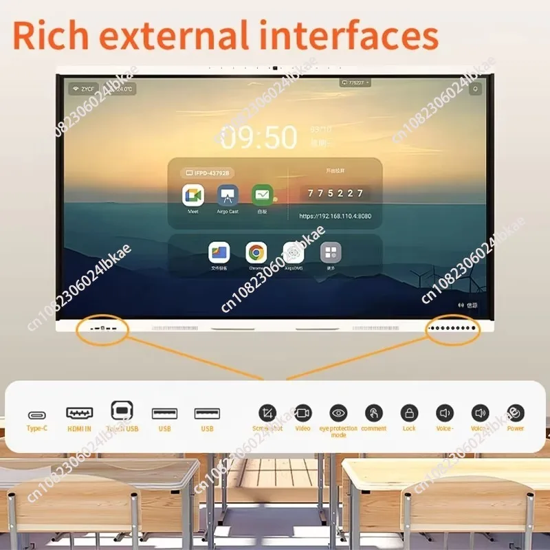 Smart interactive whiteboard 75 86 98 110 inch Android LCD 4k smart whiteboard 100 inch interactive whiteboard