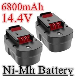 Brand New High Quality Enhanced 6800mAh 14.4V NI-MH Rechargeable Battery,Replacement for Black Decker HPB14 FSB14 BD1444L