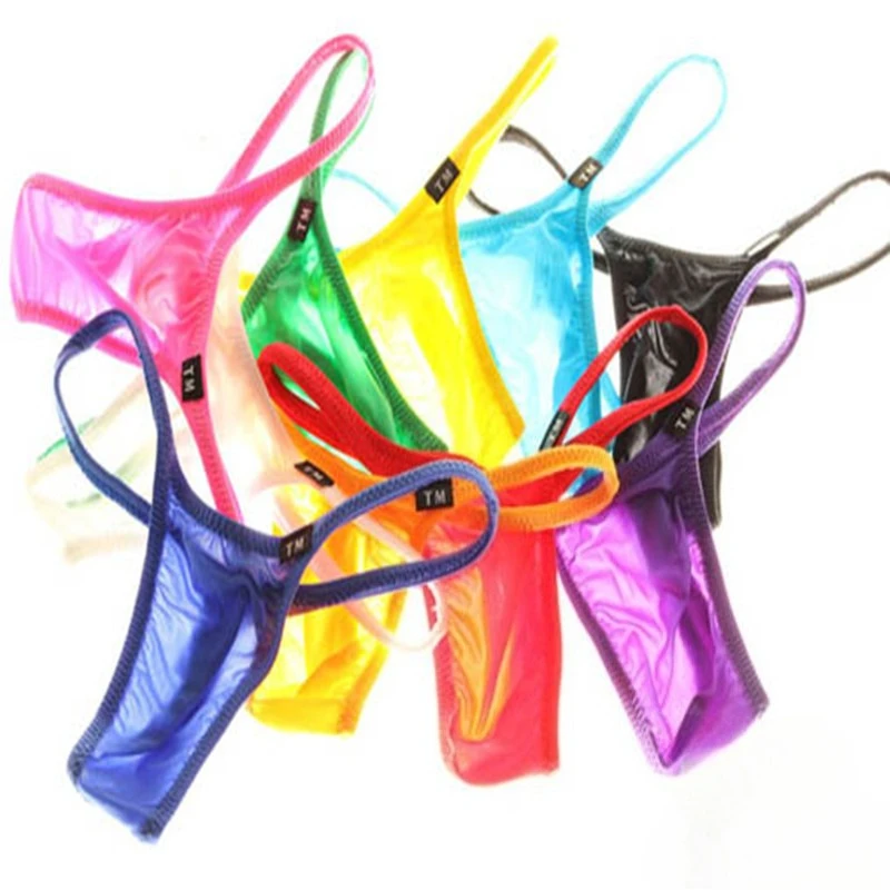 

Breathable Elastic Men's Thong, Low-rise Thin Nylon T-back Underwear