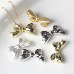 10Pcs/pack Simple Alloy Butterfly Knot Loose Beads DIY Bracelets Necklaces Jewelry Accessories
