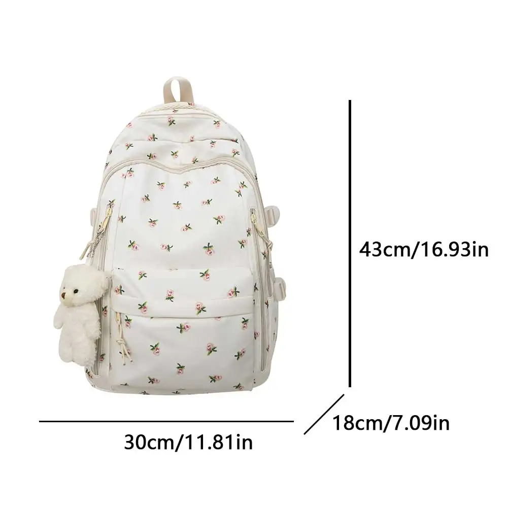 Zaino da viaggio casual floreale Zaino grande per libri Zaino estetico carino Zaini universitari per adolescenti Ragazze Donne Studenti